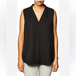 Calvin Klein Women's Sleeveless Blouse with Inverted Pleat